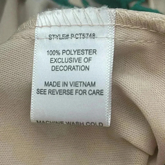 Ryan Michelle Dress Sz Petitie Meduim PM Green Floral Lace Fit Flare Midi Tirerd - Picture 5 of 8